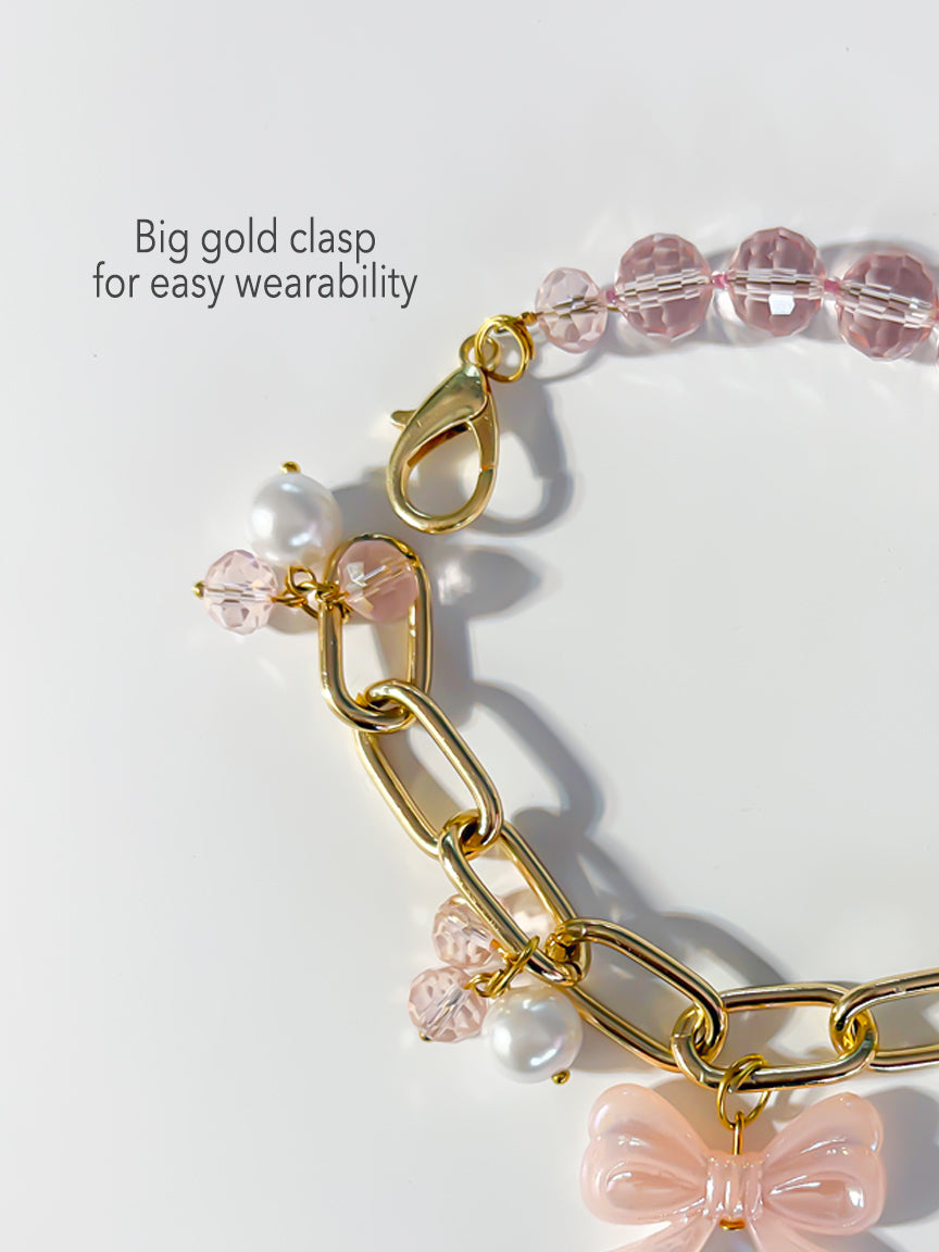 Pink Bow Bracelet