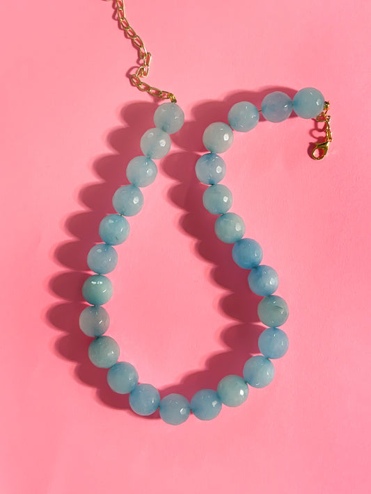 Ocean Blue Crystals Necklace