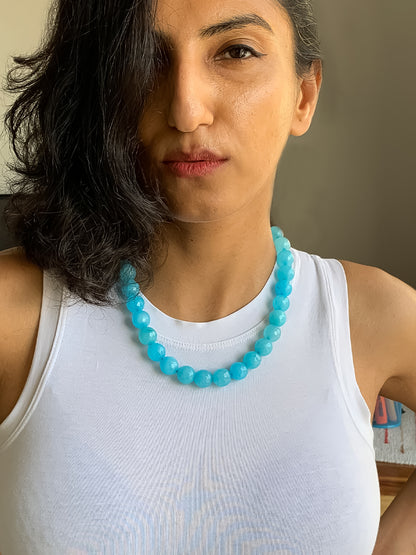 Ocean Blue Crystals Necklace