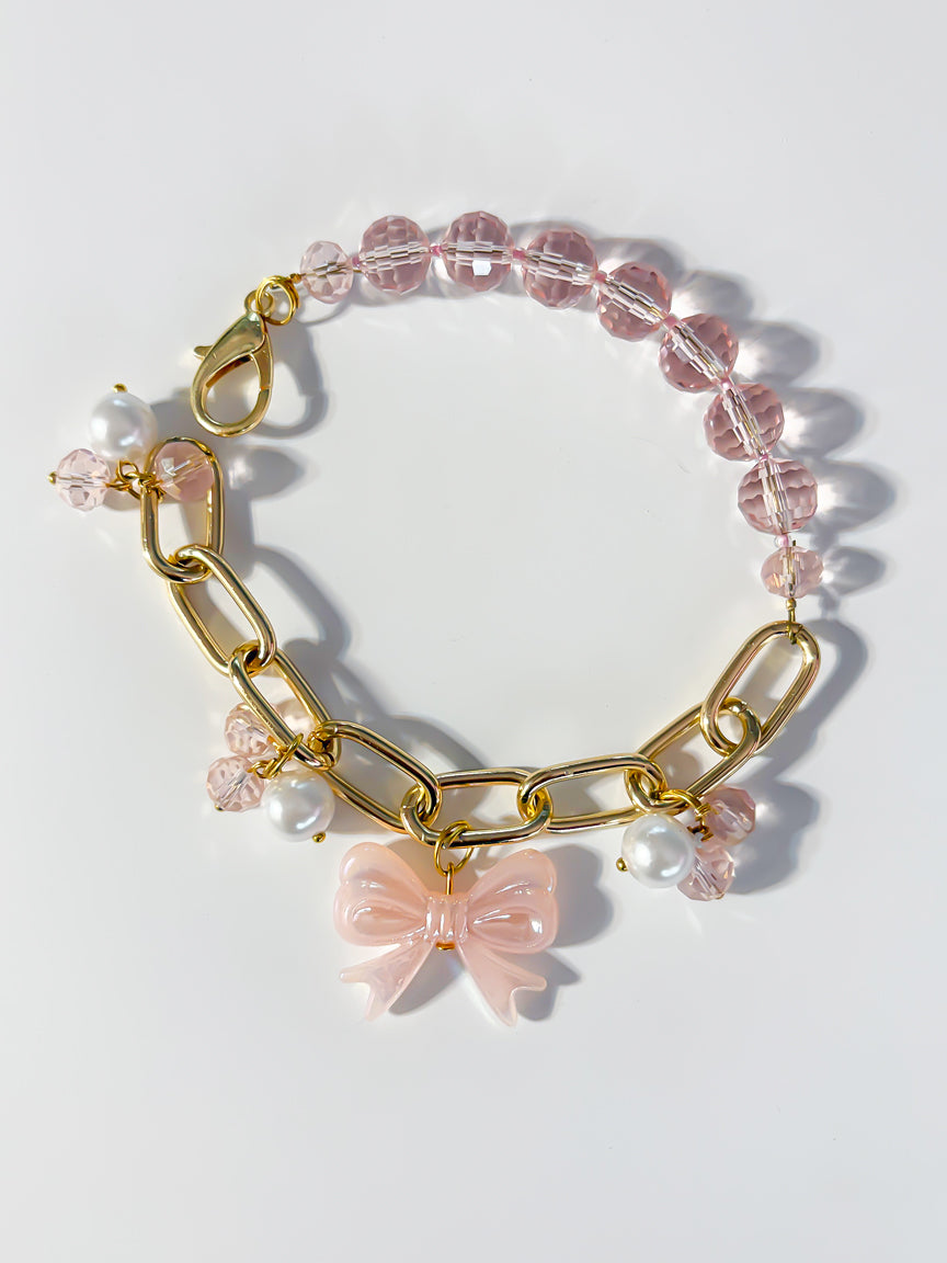 Pink Bow Bracelet