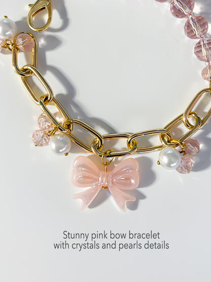 Pink Bow Bracelet