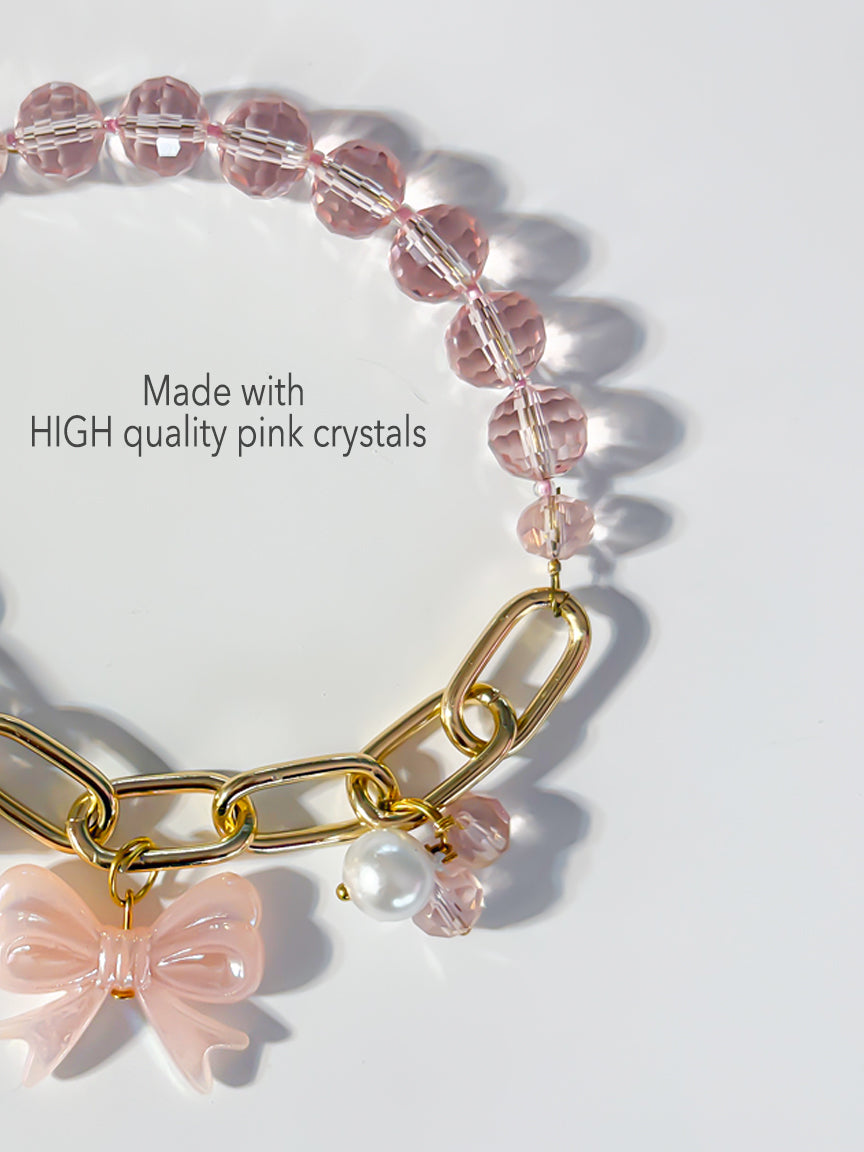 Pink Bow Bracelet