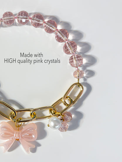 Pink Bow Bracelet