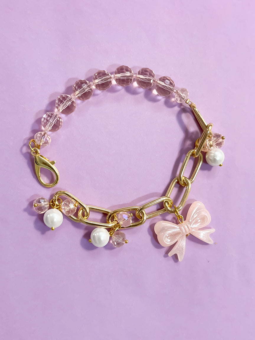 Pink Bow Bracelet