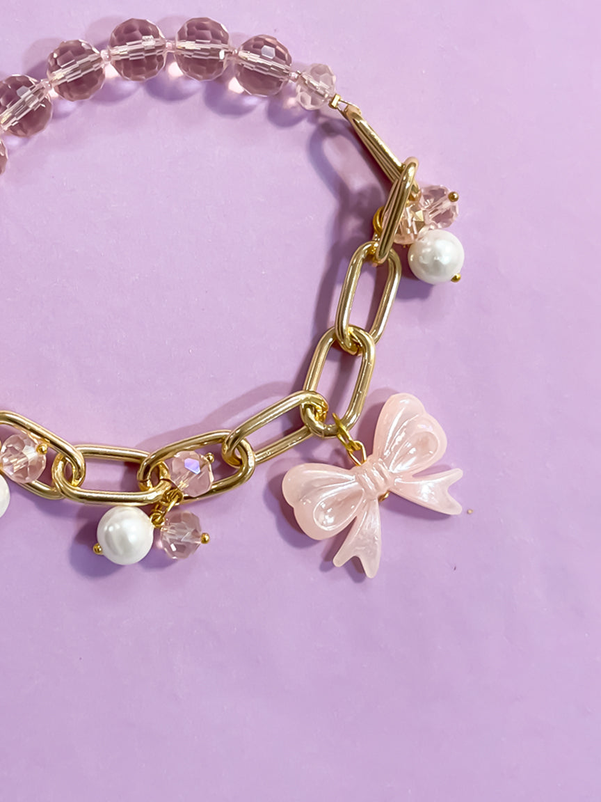 Pink Bow Bracelet