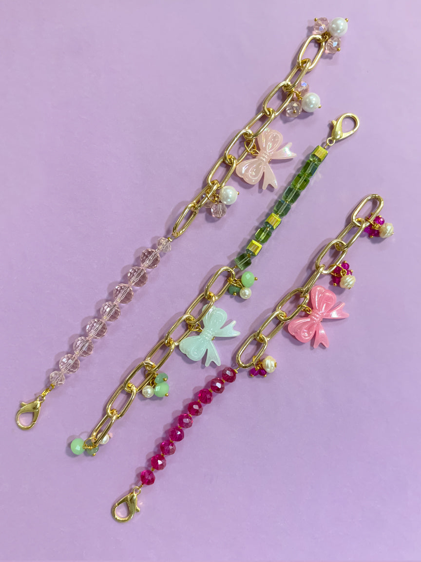 Pink Bow Bracelet