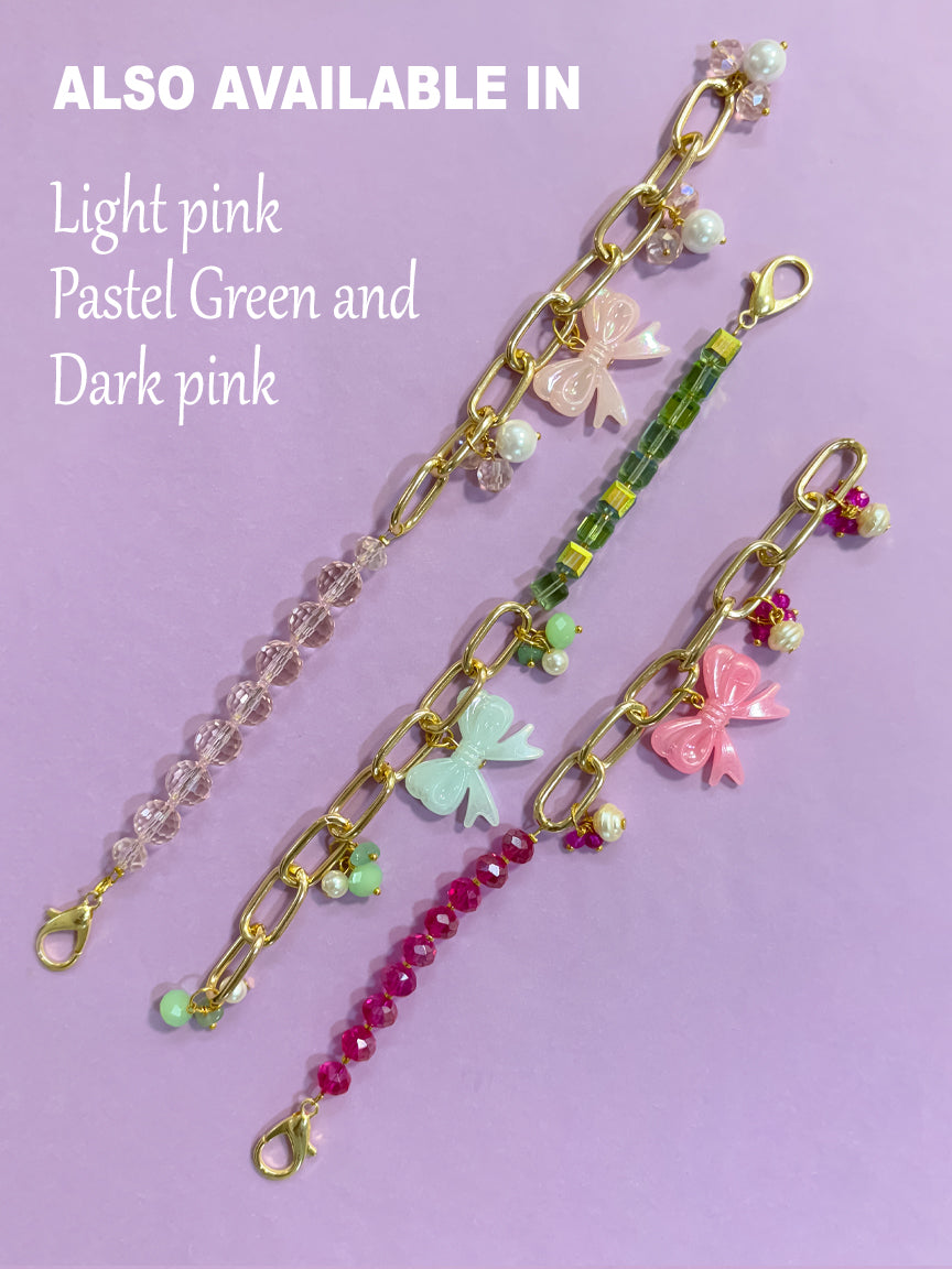 Pink Bow Bracelet