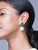Emerald and Pearl Earstuds