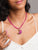 Druzy pendant; rani pink moon pendant; moon pendant; moon necklace; druzy necklace