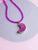 Druzy pendant; rani pink moon pendant; moon pendant; moon necklace; druzy necklace