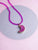 Druzy pendant; rani pink moon pendant; moon pendant; moon necklace; druzy necklace