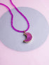 Druzy Moon Pendant