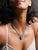 heart pendant; blue heart pendant; summer necklace; blue necklace; layered necklace