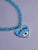 heart pendant; blue heart pendant; summer necklace; blue necklace; layered necklace