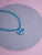 heart pendant; blue heart pendant; summer necklace; blue necklace; layered necklace