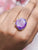 Purple Agate Crystal Ring