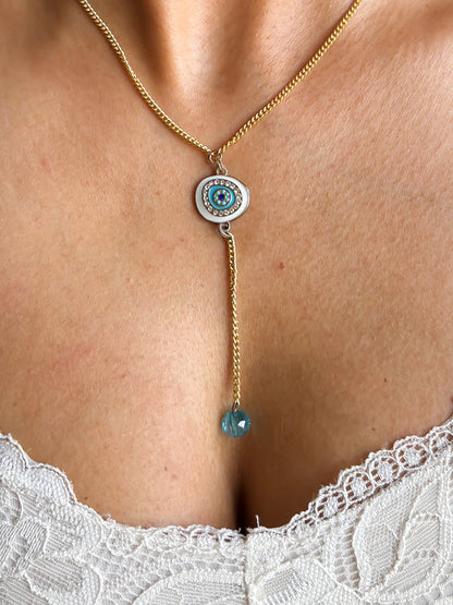 White Evil Eye Necklace