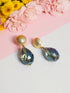 Crystal Drop Earrings - Blue