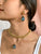 Blue Earrings with Crystal