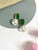 Emerald and Pearl Earstuds