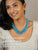 Blue Beads Statement Necklace