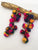 Multicoloured Pompom Danglers