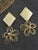 Gold Floral Statement Earrings