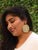 Gold Disc & Purple Stud Earrings