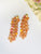 Crystal Cluster Orange Earrings