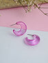 Candy Huggie Earrings Pink