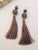 Bronze & Tassel Statement Earrings