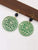 Green Floral Earrings