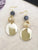 Grey & Gold Dangler Earrings