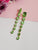 Green Crystals Dangler Drop Earrings