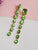 Green Crystals Dangler Drop Earrings