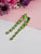 Green Crystals Dangler Drop Earrings