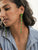 Green Crystals Dangler Drop Earrings