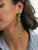 Green Crystals Dangler Drop Earrings