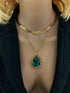 Gold Layer Necklace + Druzy Pendant