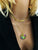 Gold Leaf Chain + Crystal Necklace