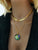 Gold Leaf Chain + Crystal Necklace