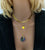 Gold Leaf Chain + Coin and Crystal Pendant