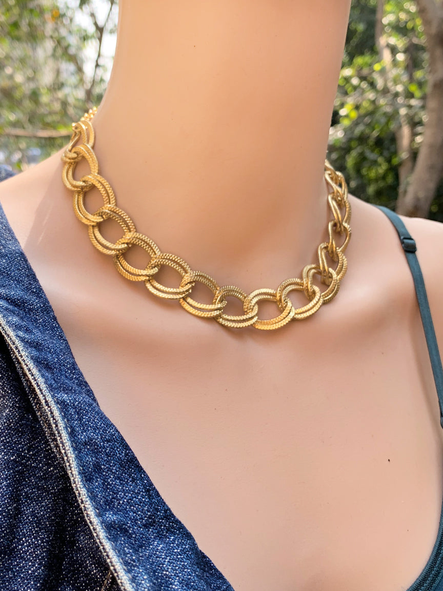 Miami Cuban Link 18k Gold Plated Necklace Double Link Chain – JB Jewelry  BLVD