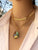 Gold Leaf Chain + Crystal Necklace
