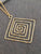 Gold Maze Pendant Necklace