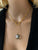 Blue Crystal Gold Necklace