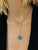 Blue Crystal Gold Necklace