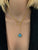 Blue Crystal Gold Necklace