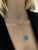Blue Crystal Gold Necklace