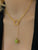 Blue Crystal Gold Necklace